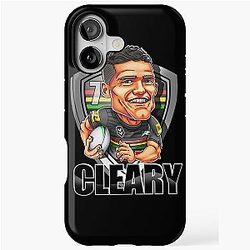 Nathan Cleary cartoon - Penrith Panthers Unique artwork by Brocker Tough Case