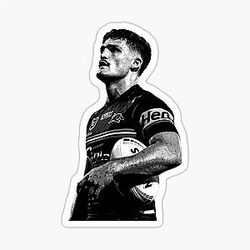 Nathan Cleary Panthers NRL Black and White Sticker