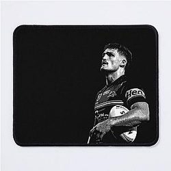 Nathan Cleary Panthers NRL black white posterised Mouse Pad