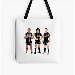 Brian To'o, Jarome Luai & Nathan Cleary Penrith Panthers NRL All Over Print Tote Bag