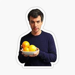 Nathan Fielder orange Sticker
