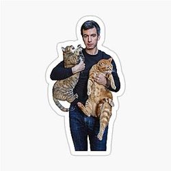 Nathan Fielder and his Cats Sticker