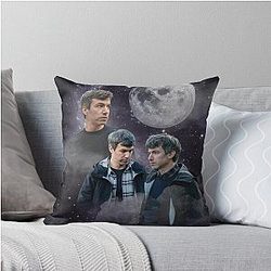 Nathan Fielder Dramatic Wolf Print Style Throw Pillow