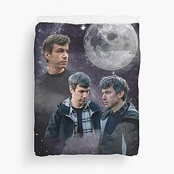 Nathan Fielder Galaxy Wolf Print Duvet Cover