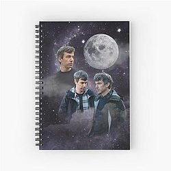 Nathan Fielder Galaxy Wolf Print Spiral Notebook