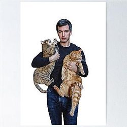 Nathan Fielder and His Cat Poster
