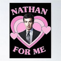 Nathan Fielder For Me Heart Baseball Sleeve Poster