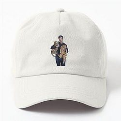 Nathan Fielder and his cat's dad hat