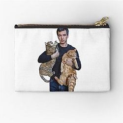 Nathan Fielder and his cats zipper pouch