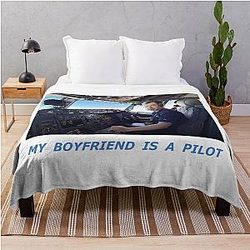 Nathan Fielder My Boyfriend Is a Pilot Throw Blanket