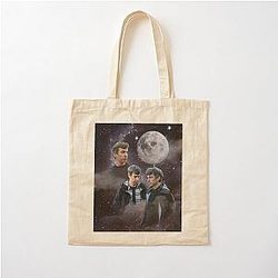 Nathan Fielder Galaxy Wolf Print Cotton Tote Bag