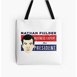 Nathan Fielder for President Nathan You All Over Print Tote Bag