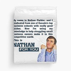 Nathan For You Tagline Tapestry 이불 커버