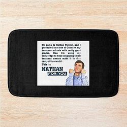 Nathan For You Tagline Tapestry Badematte