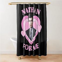 Nathan Fielder Rosa Herz Dusche Vorhang
