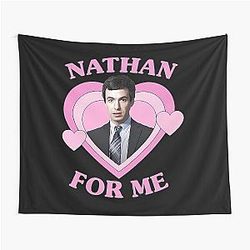 Nathan Fielder pour moi Pink Heart Tapestry