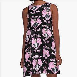 Nathan Fielder für Pink A-Line Kleid