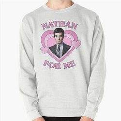 Nathan Fielder Sudadera de Pullover Corazón Rosado