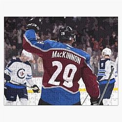 Nathan MacKinnon Jersey Painting Jigsaw Puzzle
