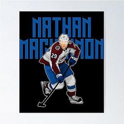 Nathan MacKinnon Plays the Puck Poster