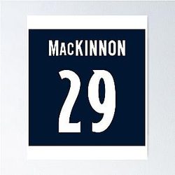 Nathan MacKinnon Blue Poster