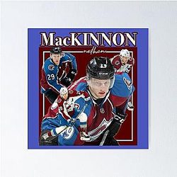 Nathan Mackinnon Retro Design Poster