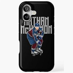 Nathan MacKinnon Puck Hockey 29 Bold iPhone Tough Case