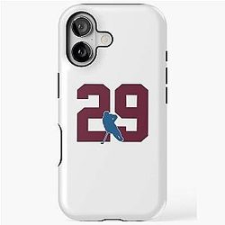 Nathan MacKinnon Colorado Hockey Icon iPhone Case