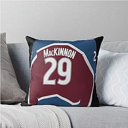Nathan MacKinnon Jersey Throw Pillow