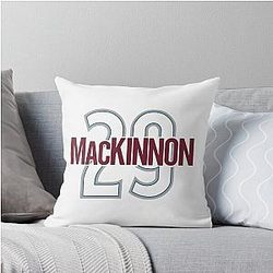 Nathan MacKinnon 29 Throw Pillow