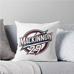 Nathan MacKinnon Colorado Avalanche Throw Pillow