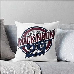 Nathan MacKinnon Colorado Avalanche Throw Pillow