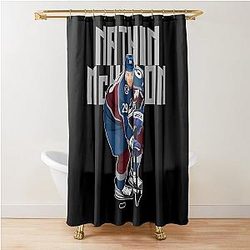 Nathan MacKinnon Puck Skate Shower Curtain