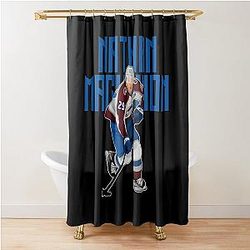 Nathan MacKinnon Plays the Puck 29 Shower Curtain