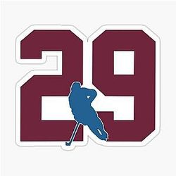 Nathan MacKinnon Colorado Hockey Icon Sticker