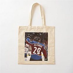 Nathan MacKinnon Jersey Painting Cotton Tote Bag