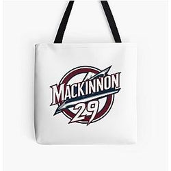 Nathan Mackinnon Colorado Avalanche All Over Print Tote Bag