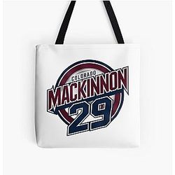 Nathan MacKinnon Colorado Avalanche All Over Print Tote Bag