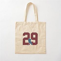Nathan MacKinnon Colorado Hockey Icon Cotton Tote Bag