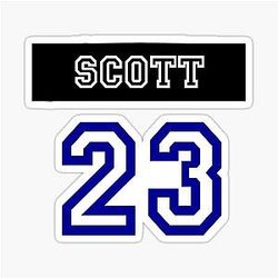 Nathan Scott Jersey Number Sticker