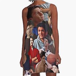 Nathan Scott photo collage A line Dress