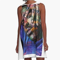 Portrait of Ncuti Gatwa A line Dress