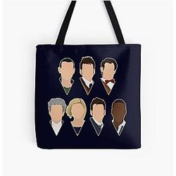 All Modern Doctors Including 15th Doctor Ncuti Gatwa Doctor Who Inspired Tote Bag
