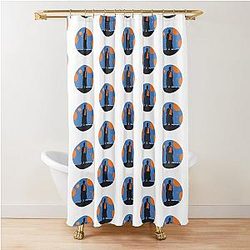 Christmas Silhouette Fifteenth Doctor Ncuti Gatwa Shower Curtain