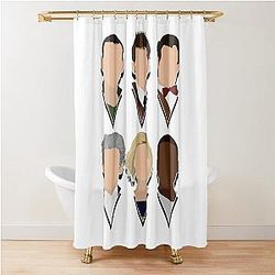 Vintage Musician All Modern Doctors Including Ncuti Gatwa Shower Curtain