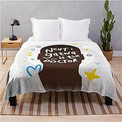 Ncuti Gatwa is The Doctor Doctor Dr Who 14th 60th Anniversary Throw Blanket