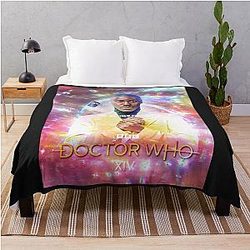 Ncuti Gatwa as the Doctor to Charity by the Original Artist Throw Blanket