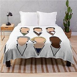 Vintage Musician Modern Doctors including Ncuti Gatwa Throw Blanket