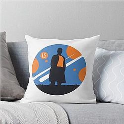 Silhouette Fifteenth Doctor Ncuti Gatwa Throw Pillow