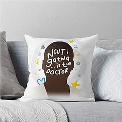 Ncuti Gatwa is The Doctor Dr. Who 60th Anniversary Throw Pillow